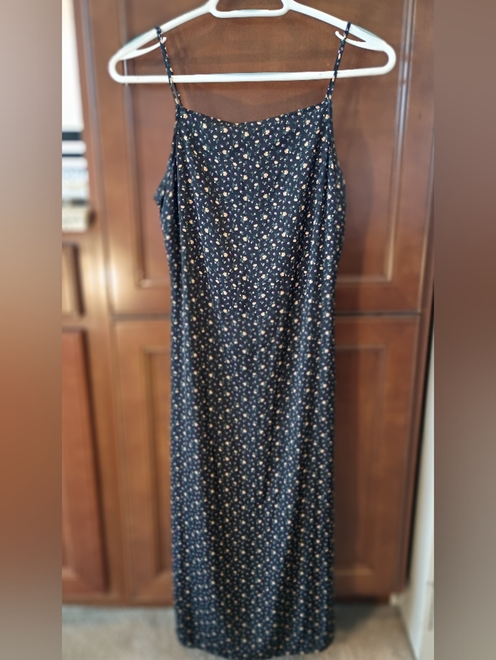 American Eagle Outfitters Navy Floral Maxi Slip Dress